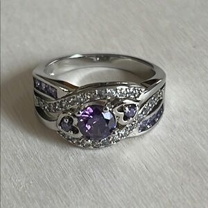Elegant Fashion Cz Silver Ring